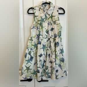 En Saison Kera Tiered Mini Shirtdress Size S | Lightweight Cotton Dress
